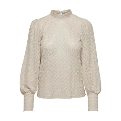 Image of JDY Women&#039;s Jdyavery L/S Lace Top JRS Noos Long Sleeve, Sandshell, M