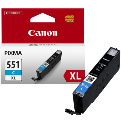 Image of Canon CLI 551C XL Cyan High Yield Inkjet Cartridge 6444B001