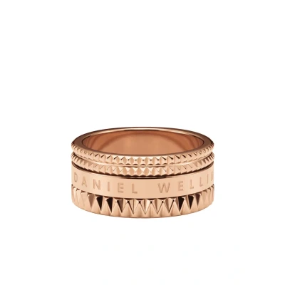 Image of Daniel Wellington Elevation Ring 48mm Rose goldcoloured, Size: N O, gold coloured