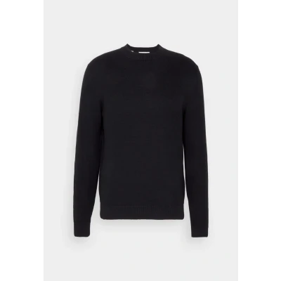 Image of Selected Homme LS Structure CREW NECK NOOS Jumper, Men&#039;s, Size: Medium, Black