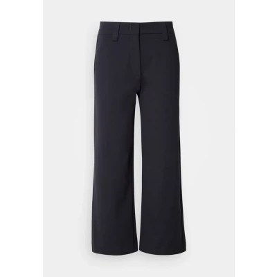 Image of Marc O&#039;Polo Pants Medium RISE WIDE LEG Cropped Trousers, Women&#039;s, Size: 32, Thunder blue