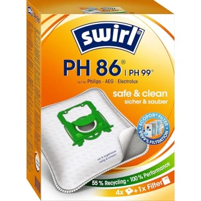 Image of Swirl Vacuum cleaner bag PH86 pack. 4 pcs