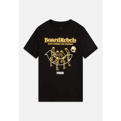 Image of Puma MID90S Graphic TEE Unisex Print Tshirt for kids, Size: 12y (11 12y), Black