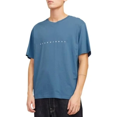 Image of Jack &amp; Jones Jjestar TEE Print Tshirt, Men&#039;s, Size: XL, Oceanview