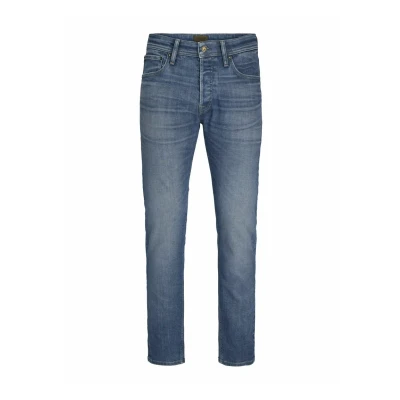 Image of Jack &amp; Jones Mike Jeans Tapered Fit, Men&#039;s, Size: 28x32, Blue denim