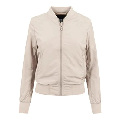 Image of Urban Classics Bomber Jacket, Women&#039;s, Size: XL, Sand