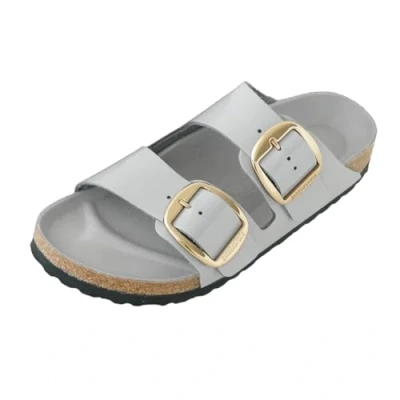 Image of Birkenstock Arizona LENA Narrow Slippers, Women&#039;s, Size: 3.5, Stone coin Leather