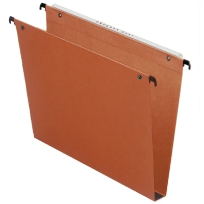 Image of Esselte Vertical Hanging File, Multi Folders, 15 mm background, A4, Pack of 25, Tabs included, Orange, Orgarex, 21632
