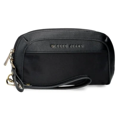 Image of Pepe Jeans Morgan Handbag Black 20x11x4cm Polyester and PU by Joumma Bags, Black/White, One Size, Tote Bag, Bag