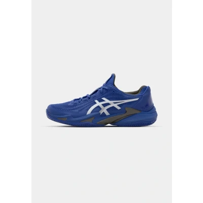 Image of ASICS Men&#039;s Court Ff 3 Clay Sneaker, Dark Cobalt White, 9.5 UK