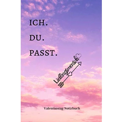 Image of ICH. DU. PASST. LIEBLINGSMENSCH: A5 Notizbuch BLANKO LIEBLINGSMENSCH GESCHENKE PÄRCHEN FREUNDIN FREUNDSCHAFT FREUNDINNENBUCH VALENTINSTAG GESCHENKIDEE PÄRCHENBUCH