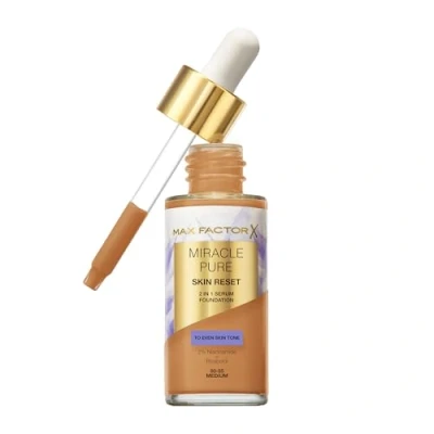 Image of Max Factor Miracle Pure Skin Revival Serum Foundation 30ml (Various Shades) 80 85 Medium