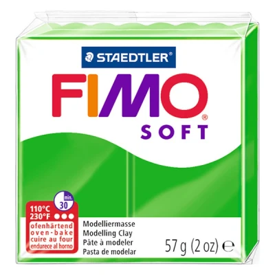 Image of STAEDTLER 8020 53 FIMO Soft Oven Hardening Polymer Modelling Clay Tropical Green (1 x 57g Block)