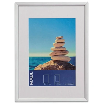 Image of Maul Picture Frame, Aluminium MDF Plastic glass, Silver, 13 x 18 cm