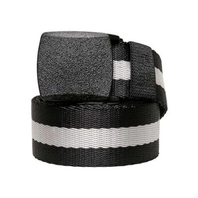 Image of Urban Classics Centre Stripe BELT Belt, Men&#039;s, Size: L/XL, Black