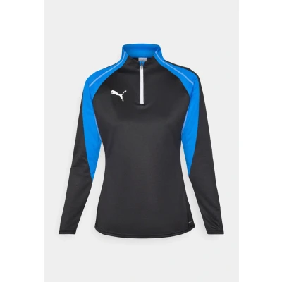 Image of Puma Individualblaze 1/4 ZIP TOP Long sleeved top, Women&#039;s, Size: XL, Black/white/racing blue