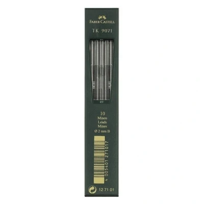 Image of Faber Castell F127103 TK9071 2mm 3b Leads (Pack of 10), Black