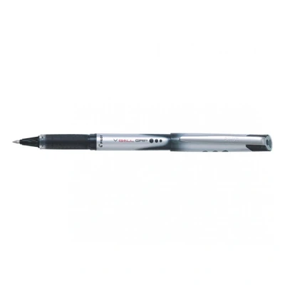 Image of Pilot V ball grip rollerball pen, 0.7mm fine tip with black ink and 0.4mm line width, (EACH)