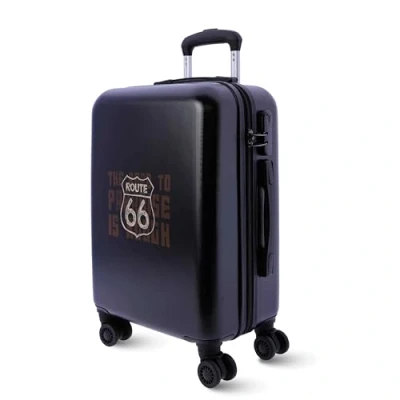 Image of Route 66 cabin Suitcase 55 x 40 20 (Extendable) 33L Ryanair Luggage Airline Compatible Lightweight and Hard Carry Case 4 Wheels, Navy, 55x40x20 cm,