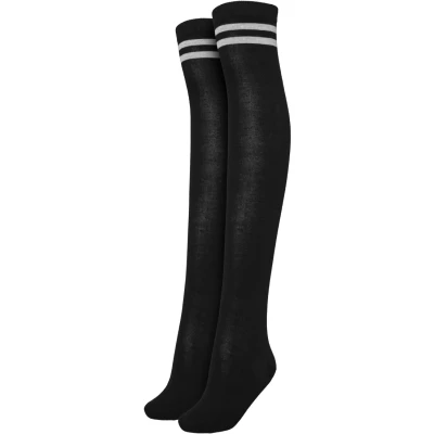 Image of Urban Classics Ladies Overknee socks 2PACK Overtheknee black black, Women&#039;s, Size: 3.5 5.5,
