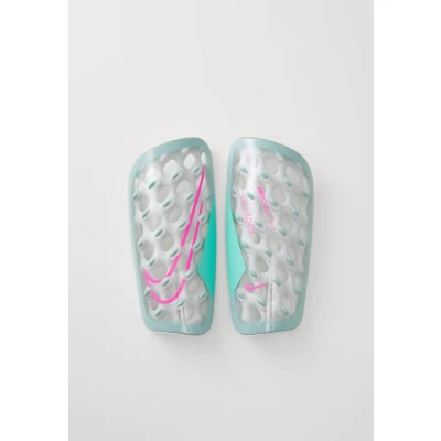 Image of Nike Performance Mercurial Flylite Superlock Unisex Shin pads, Size: Small, Ocean cube/aurora green/pink blast