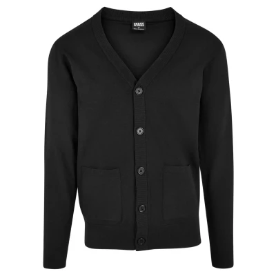 Image of Urban Classics FINE Cardigan, Men&#039;s, Size: XS, Black