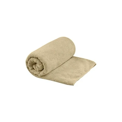 Image of Sea to Summit Tek Microfibre Towel XL Beach Soft Terrycloth Feel Super Absorbent &amp; Quick Dry Hang Loop Case For Camping, Boating Gym 75 x 150cm Desert Brown 445g