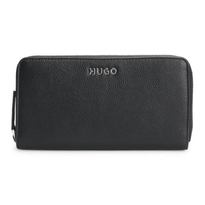 Image of HUGO ZIP Around Wallet, Women&#039;s, Size: One Size, Black
