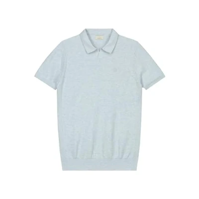 Image of Dstrezzed S/S Melange SLUB Polo shirt, Men&#039;s, Size: Medium, Lt. blue