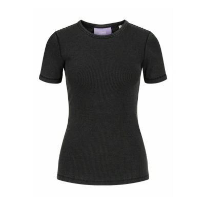 Image of JJXX Frankie WASH SS STR JRS Basic Tshirt, Women&#039;s, Size: XS, Black