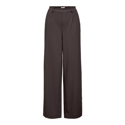 Image of Object Objlisa WIDE Trousers, Women&#039;s, Size: 10, Seal brown