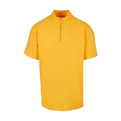 Image of Urban Classics Men&#039;s Boxy Zip Pique Tee T Shirt, Magicmango, S
