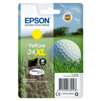 Image of WorkForce Pro WF 3720 Epson 34XL (T3474) high capacity yellow ink cartridge (original Epson)