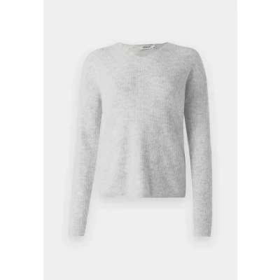 Image of ONLY Women&#039;s Onlcamilla V Neck L/S Pullover KNT Noos Sweater, Light Grey Mix, XS