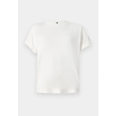 Image of Tommy Hilfiger GOLD Button TEE Print Tshirt, Women&#039;s, Size: XXS, Ivory silk