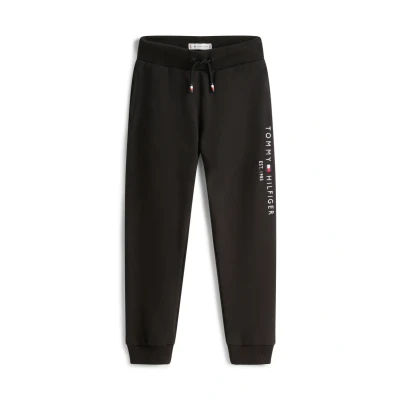 Image of Tommy Hilfiger Essential Unisex Tracksuit bottoms for kids, Size: 7y, Black
