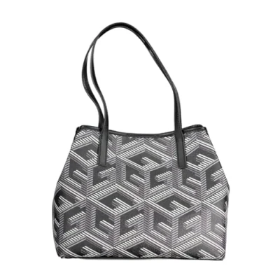 Image of GUESS Women&#039;s Vikky Tote Bag, 33 x 15.5 27, Black Logo, 27