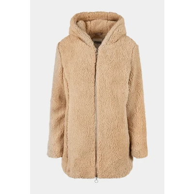 Image of Urban Classics Ladies Sherpa Jacket Winter coat, Women&#039;s, Size: Small, Softtaupe