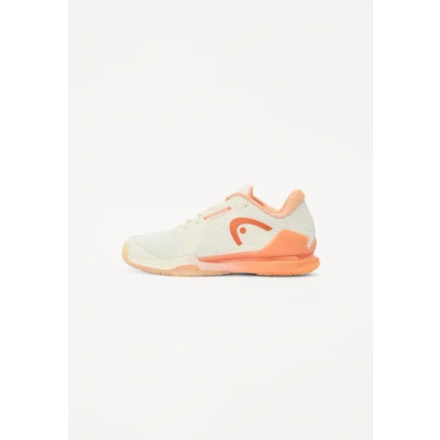 Image of Head Sprint PRO Padel Trainers, Women&#039;s, Size: 5, Chalk white/coral Imitation leather/ textile