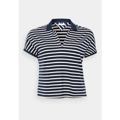 Image of Tommy Hilfiger Curve Polo shirt, Women&#039;s, Size: 22, Dark night navy/calico