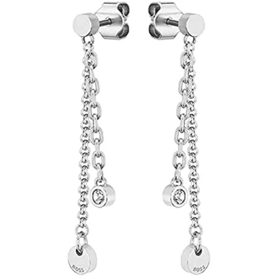 Image of BOSS Kristall Earrings, Women&#039;s, Size: One Size, Silber