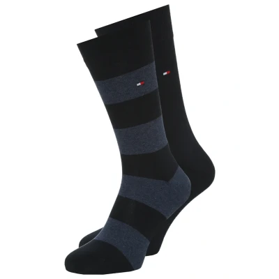 Image of Tommy Hilfiger MEN Rugby SOCK 2 PACK Socks, Men&#039;s, Size: 6 8, Jeans