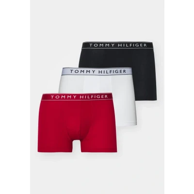 Image of Tommy Hilfiger Everyday Essentials 3 PACK Pants, Men&#039;s, Size: Small, Med red/sky