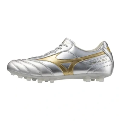Image of Mizuno Morelia II PRO Football Boots p1ga251304, silver, 8 UK