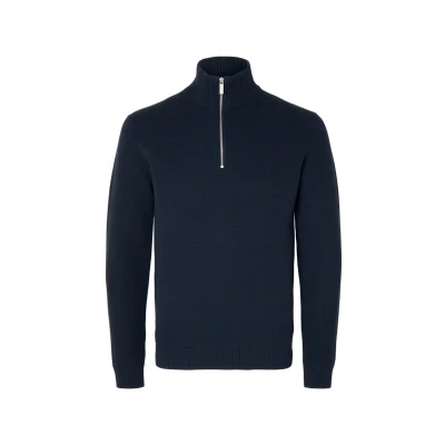 Image of Selected Homme DANE LS Structure HALF ZIP NOOS Jumper Sky captain, Men&#039;s, Size: Large, captain