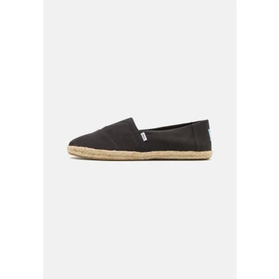 Image of TOMS Alpargata Espadrilles, Men&#039;s, Size: 7.5, Black Cotton