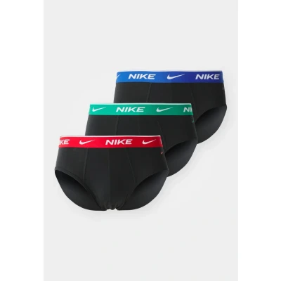 Image of Nike Brief 3PK Underwear, Blk Stadium Green/GR/Uni Red WB, M Men