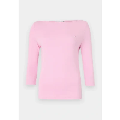 Image of Tommy Hilfiger NEW CODY SLIM BOAT Long sleeved top, Women&#039;s, Size: XXS, Classic pink