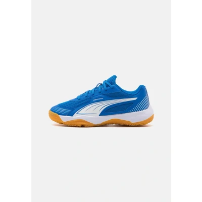 Image of Puma Solarflash III JR Unisex Handball shoes for kids, Size: 10K, Team royal/white Imitation leather/ textile