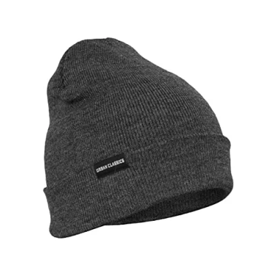 Image of Urban Classics Basic FLAP Beanie, Men&#039;s, Size: One Size, Charcoal